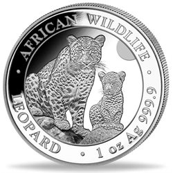 Σομαλία - Αργυρό νόμισμα 1 oz, Leopard, 2024 (proof)
