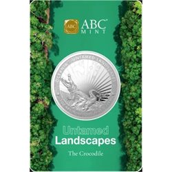 Tokelau - 1 oz silver bullion, Crocodile, 2024 (blister)
