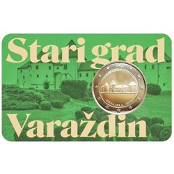 Κροατία - 2 euro, Η παλαιά πόλη του Varaždin, 2024 (coin card)