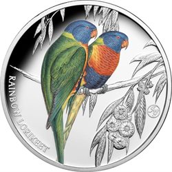 Niue - 1 oz Αργυρό, Rainbow Lorikeet, 2024