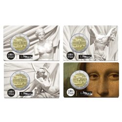 Γαλλία - 2 Ευρώ, ΤΟ ΜΟΥΣΕΙΟ ΤΟΥ ΛΟΥΒΡΟΥ, 2025 (set 4 coin cards)