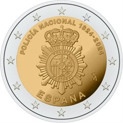 Espagne - 2 Euro, National Police, 2024