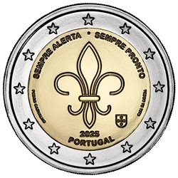 Portugal – 2 Euro, Worldwide Scouting – Always Ready, 2025 (unc)