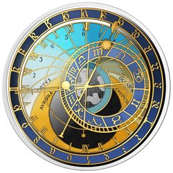Malta -  5 euro, Slver, Prague City Hall Clock, 2025