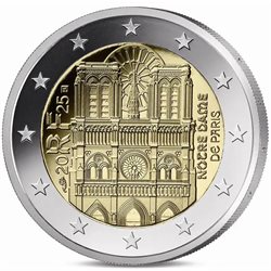 France - 2 Euro, Notre Dame de Paris, 2025 (BU in capsule)