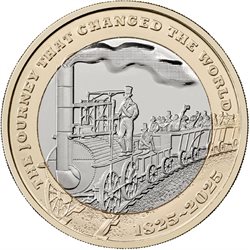 Great Britain - 2 pounds, 200 Years of the Modern Railway, 2025