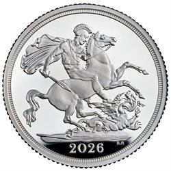 Great Britain - King Charles Silver Sovereign, 2026 (proof)