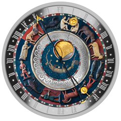 Malta -  5 euro silver, Gdańsk astronomical clock, 2025