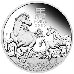 Australia - Lunar Horse, Silver coin 1/2 oz, 2026 (proof)