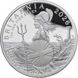 Μεγάλη Βρετανία - 1 oz αργυρό, The Britannia, 2026 (proof)