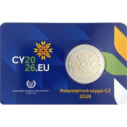 Chypre - 2 Euro, PRESIDENCE DE L'UE, 2026 (coin card)