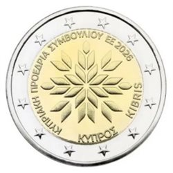 Chipre - 2 Euro, Presidencia de la U.E., 2026 (BU in capsule)