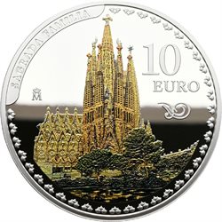Ισπανία - 10 Ευρώ αργυρό, GAUDI SAGRADA FAMILIA, 2026