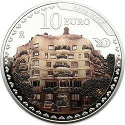 Ισπανία - 10 Ευρώ αργυρό, GAUDI CASA MILÁ, 2026