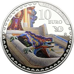 Ισπανία - 10 Ευρώ αργυρό, GAUDI PARK GÜELL, 2026
