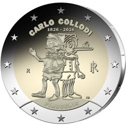 Ιταλία – 2 Ευρώ, Pinocchio - Carlo Collodi, 2026
