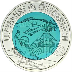 Osterreich - 25 Euro Silver Niob BU, Austrian Aviation, 2007