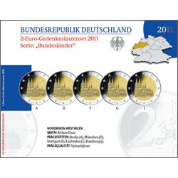 Γερμανία - 2 Ευρώ, Καθεδρικός ναός Κολωνίας, 2011 (5 νομίσματα)