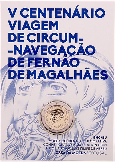 Πορτογαλία – 2 Ευρώ, Φερδινάνδος Μαγγελάνος, 2019 (coin card)