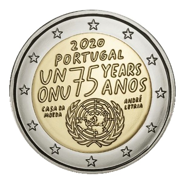 Πορτογαλία – 2 Ευρώ, 75 χρόνια ΟΗΕ, 2020 (rolls)