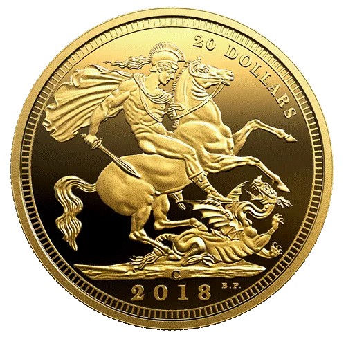 Canada - Silver 1 oz Gold-Plated, the 1908 Sovereign, 2018