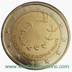 Slovenie  - 2 euro UNC, Introduction of the euro, 2017