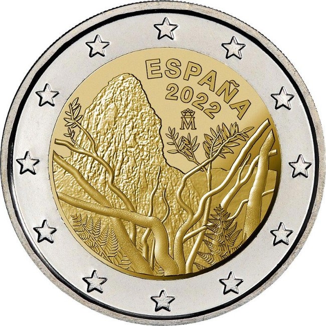 Espagne - 2 Euro, Garajonay National Park, 2022