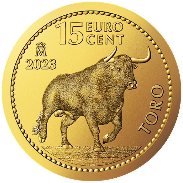 Ισπανία - 0,15 Euro, Bull 1/10 Ounce Gold 2023