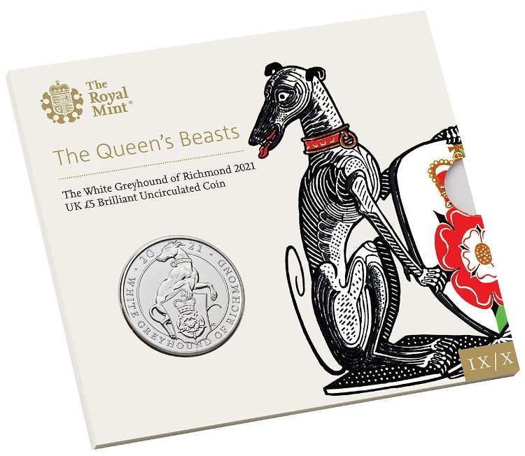 Royaume Uni - 5 pounds, Greyhound of Richmond, 2021