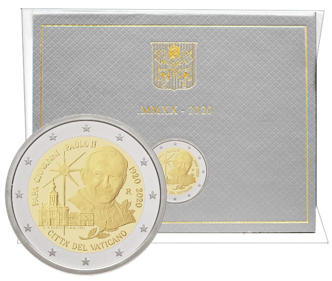 Vatican - 2 Euro, Saint John Paul II, 2020 (blister)