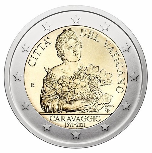 Vatican - 2 Euro, Caravaggio, 2021 (blister)