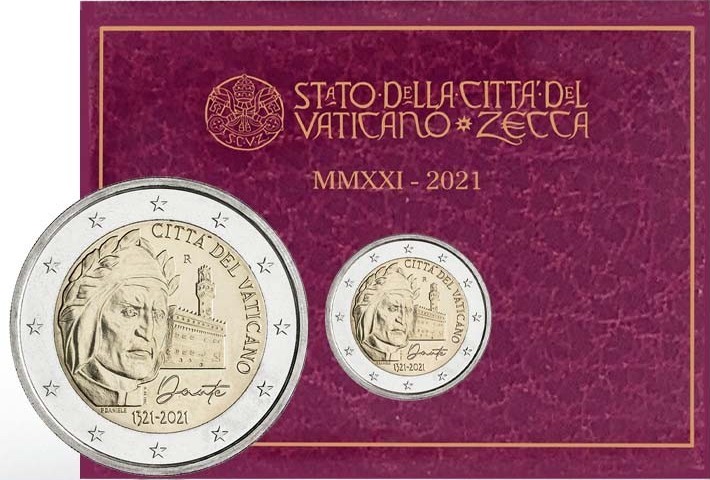 Βατικανό - 2 Ευρώ, DANTE ALIGHIERI, 2021 (blister)