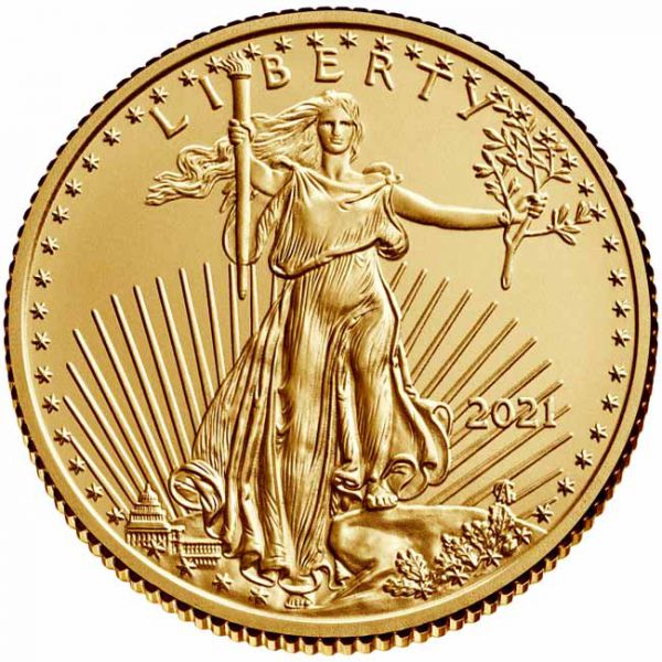 Stati Uniti - Gold coin BU 1/4 oz, American Eagle, 2021