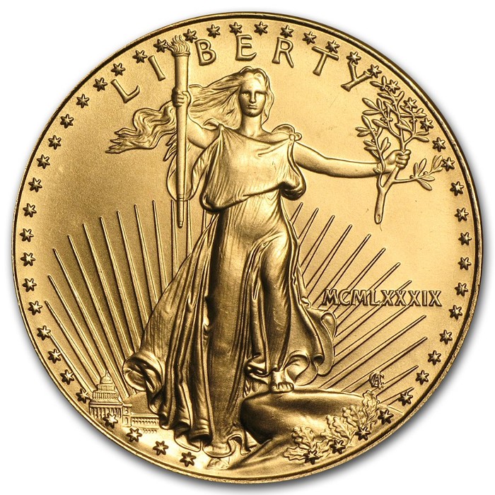 United States - American Eagle 1 oz gold, 1989 (MCMLXXXIX)