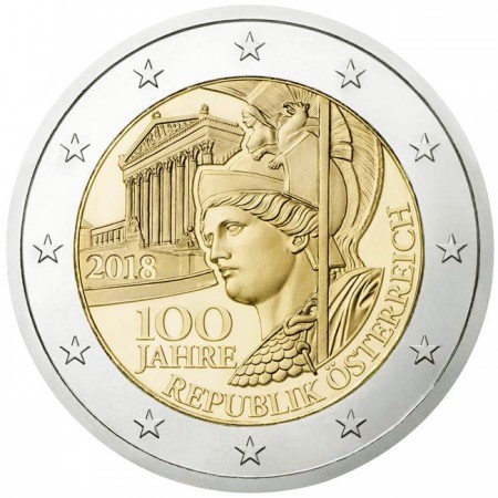 Osterreich - 2 Euro, 100 Jahre Republik, 2018
