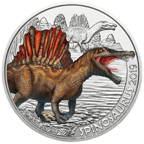 Austria – 3 Euro, Supersaurs series - Spinosaurus, 2019