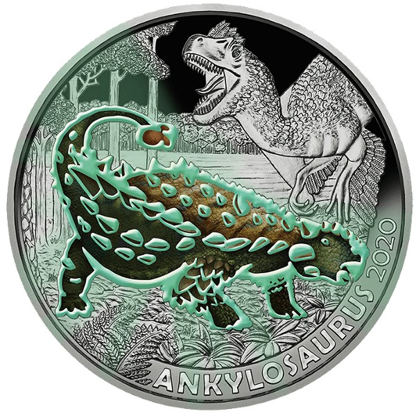Austria -3 Euro, Ankylosaurus, 2020