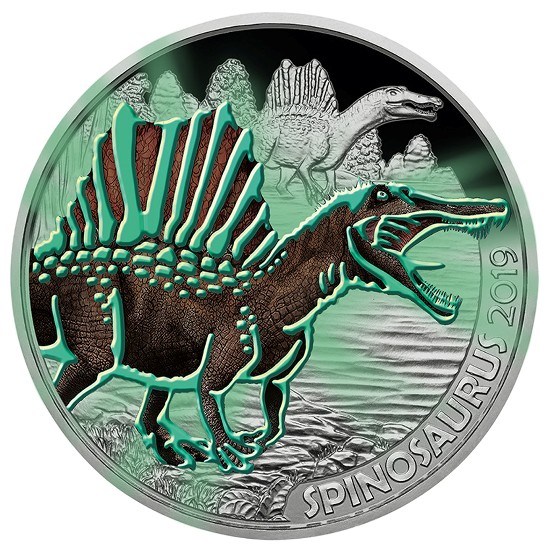 Austria -3 Euro, Supersaurs series - Spinosaurus, 2019