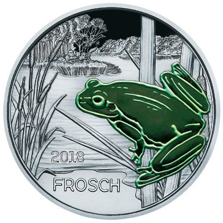 Austria – 3 Euro, Colourful creatures - the Frog, 2018