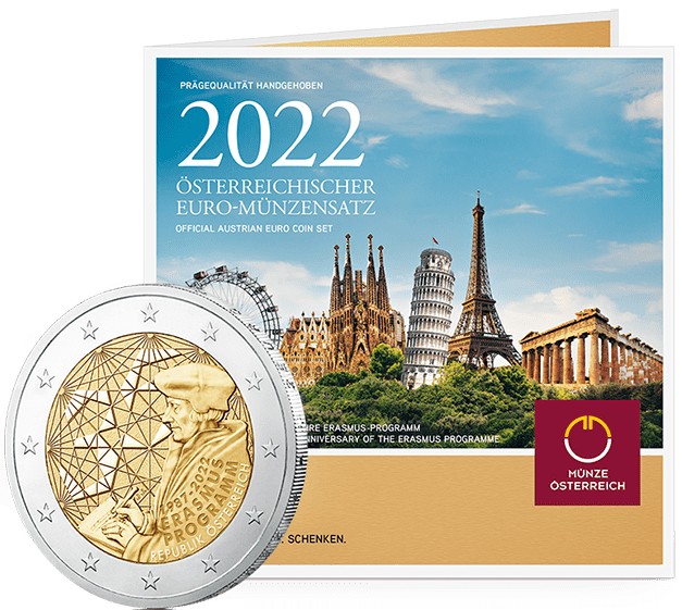 Austria - Euro coins, Official BU set 2022