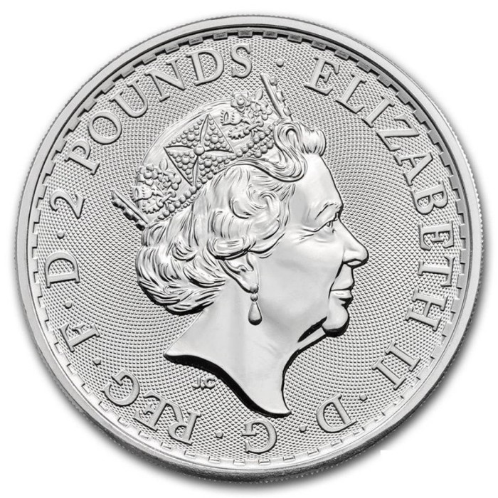 Gran Bretana - £2 Britannia Una onza de plata, 2021