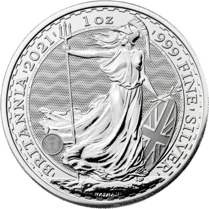 Gran Bretana - £2 Britannia Una onza de plata, 2021