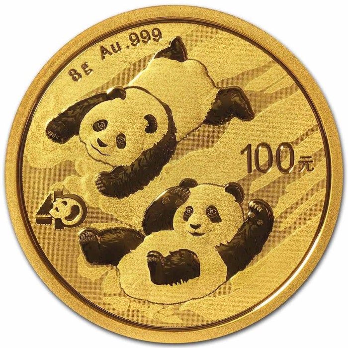 China - Gold coin BU 8g, Panda, 2022 (Sealed)