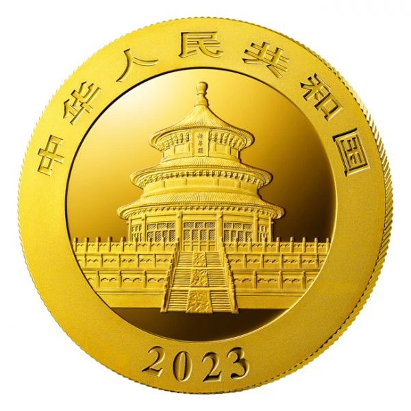 China - Moneda de oro BU 8g, Panda, 2023 (Sealed)