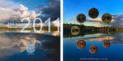 Estonia - The first Euro Coins, Official BU set 2011