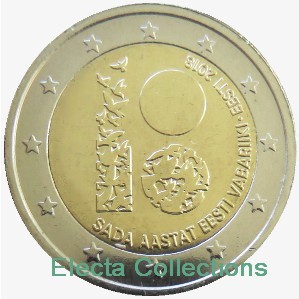 Estonia - 2 Euro, 100 años República, 2018