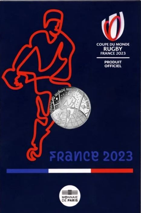 France - 10 Euro Argent, Coupe du Monde de Rugby, 2023