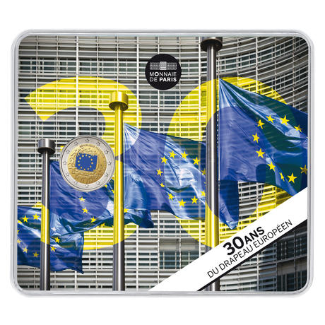 France - 2 Euro, Le drapeau europeen, 2015 (coin card)