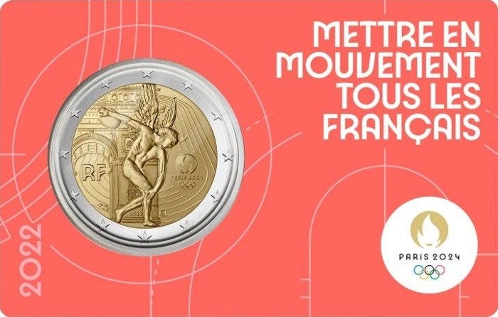 Francia - 2 Euro, OLYMPIC GAMES, 2022 (coin card 2/5)