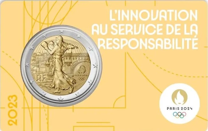 France – 2 Euro, OLYMPIC GAMES, 2023 (coin card 3/5)
